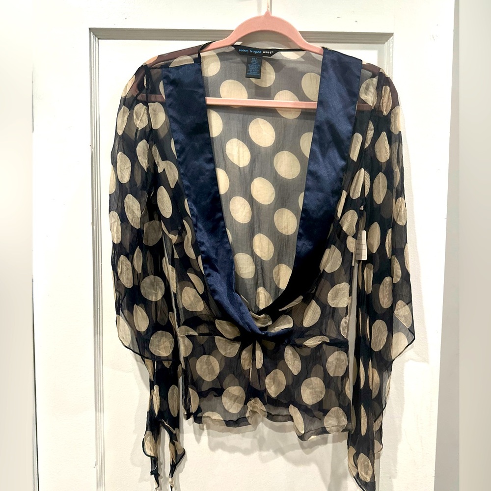 Sheer Polka Dot Blouse
